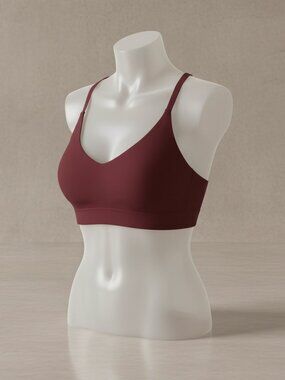 Nike Sports Bra - Low Impact, crisscross back - medium - Maroon